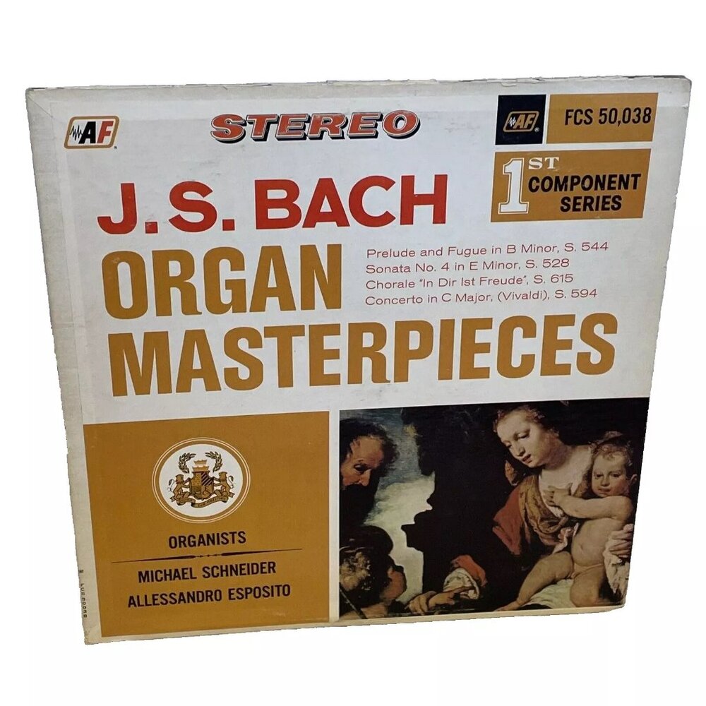 J. S. Bach Organ Masterpieces (Vinyl, 1968) Audio Fidelity FCS 50,038 VG LP